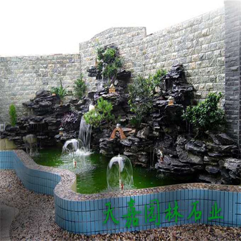 青白江小庭院水景设计